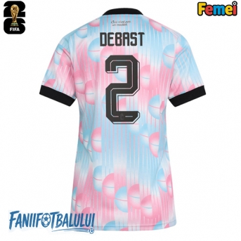Belgia Zeno Debast #2 Echipament de Fotbal Replică Mondial 2026 Femei Deplasare